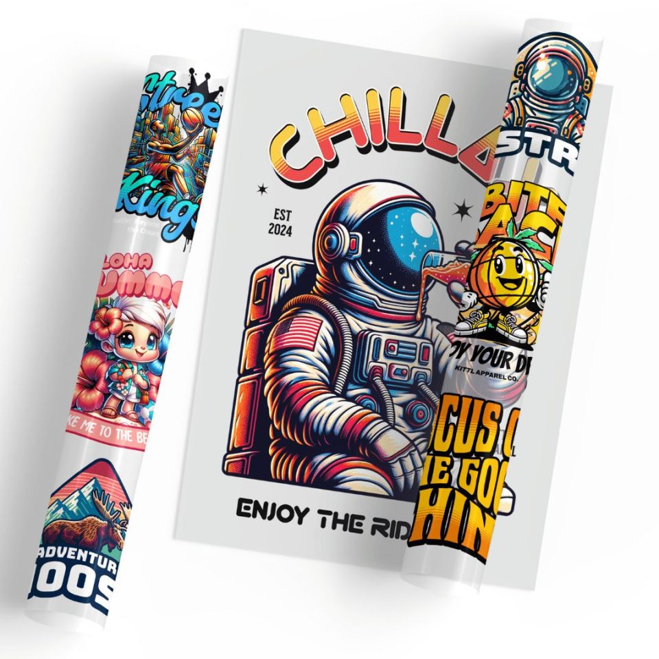 DTF transfer by size